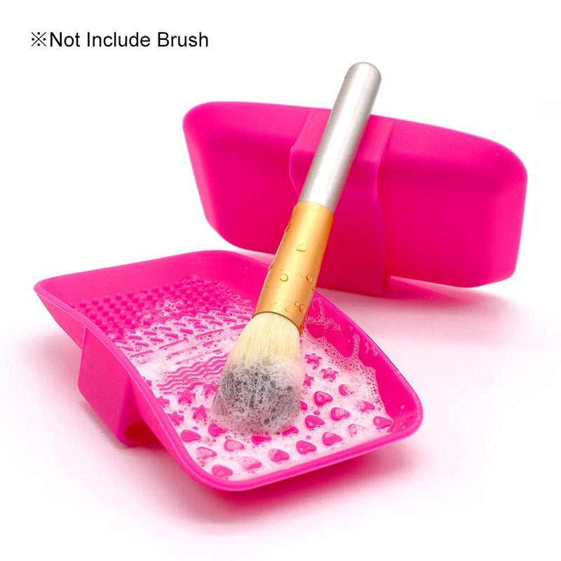 KINGZHUO Makeup Brush Cleaner Pad Cosmetic Brush Cleaning Mat Portable Washing Tool Scrubber Brush Cleansing Pad Makeup Cleaning Mat - Image 5